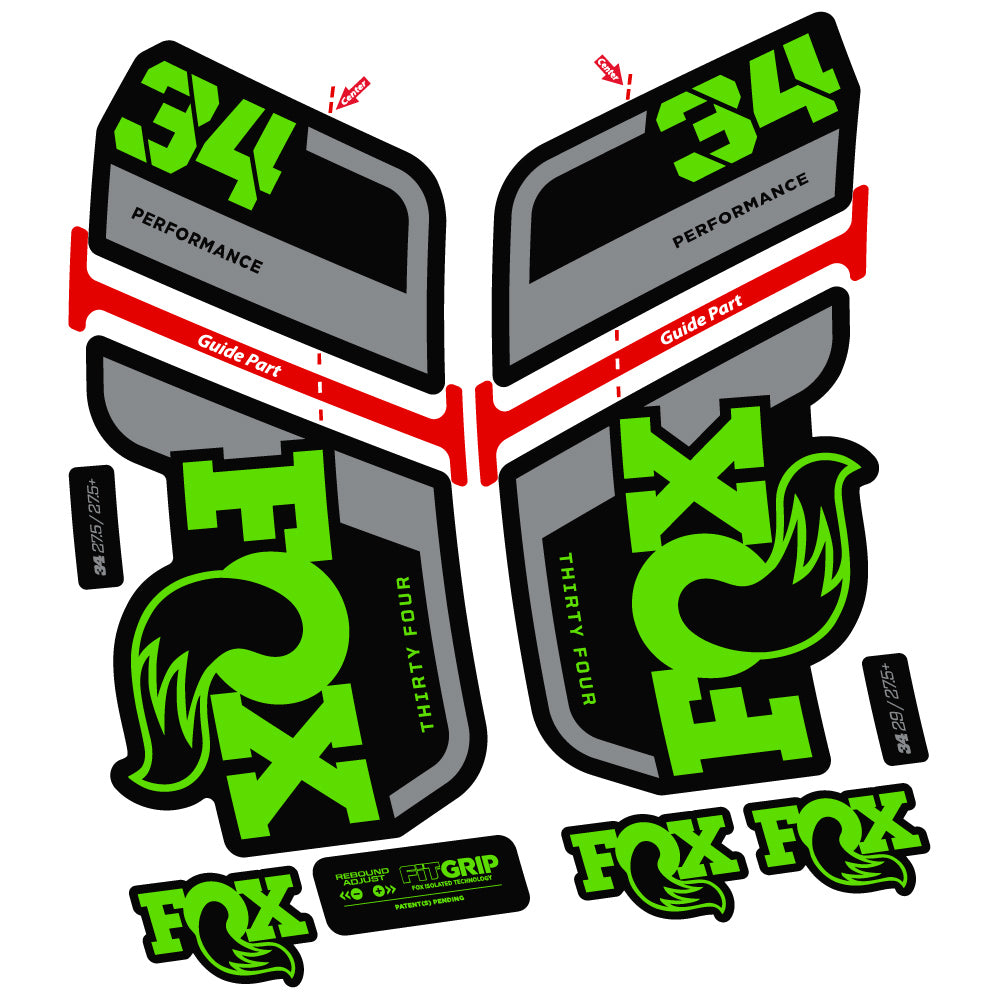 Adesivi Forcella Fox 34 Performance 2022 Stycker in vinile