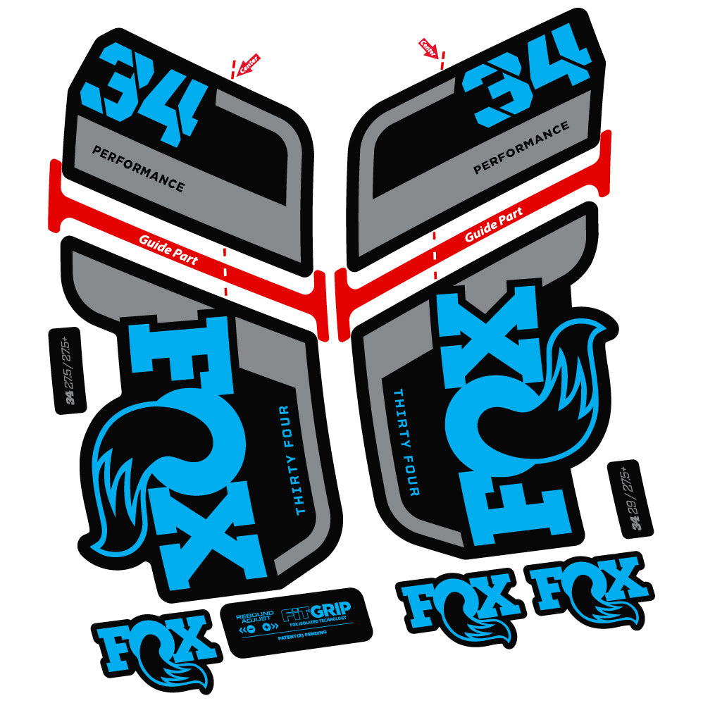 Adesivi Forcella Fox 34 Performance 2022 Stycker in vinile