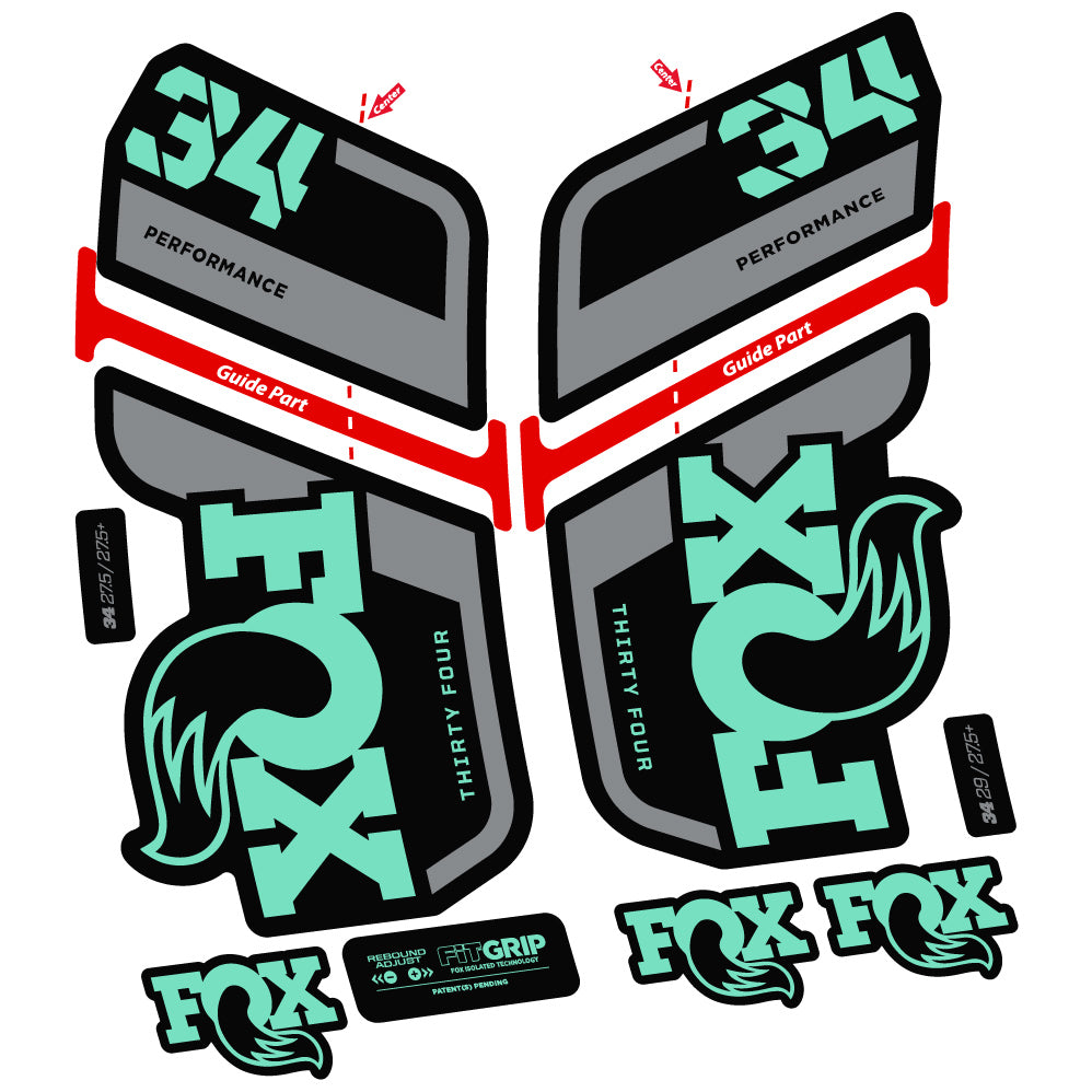 Adesivi Forcella Fox 34 Performance 2022 Stycker in vinile