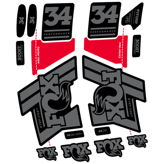 Adesivi Forcella Fox 34 SC Performance 2019 in vinile