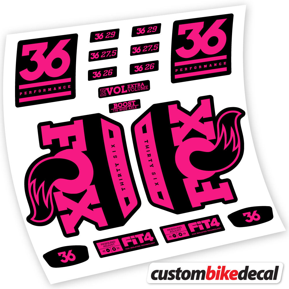 Adesivi Forcella Fox 36 Performance in vinile - Fucsia