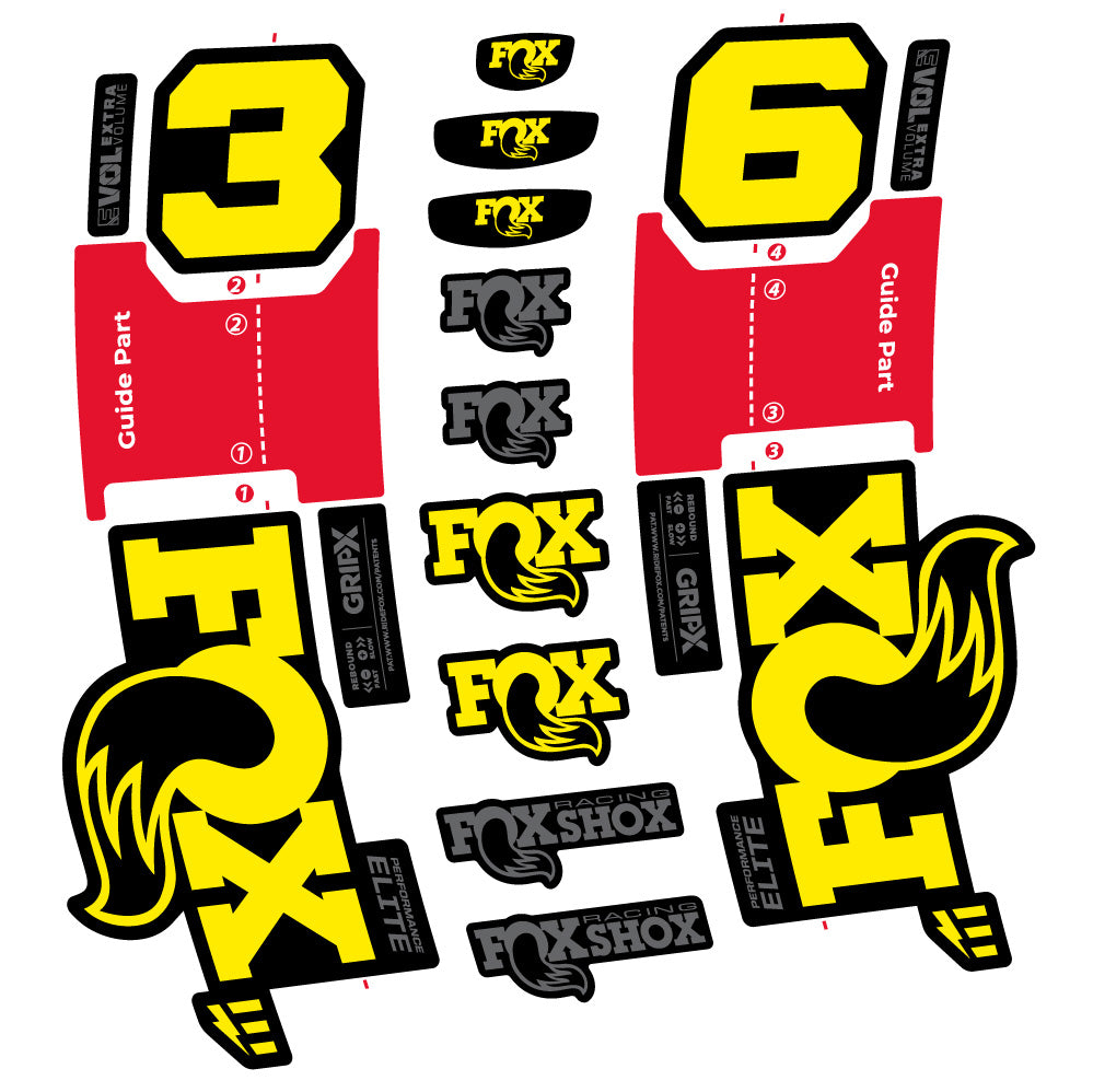 Adesivi Forcella FOX 36 Performance Elite E-Optimized in vinile