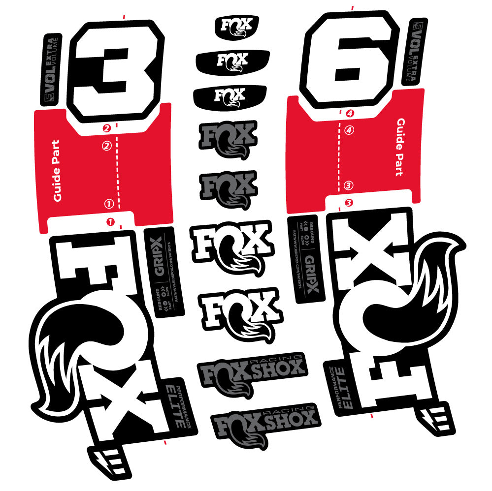 Adesivi Forcella FOX 36 Performance Elite E-Optimized in vinile