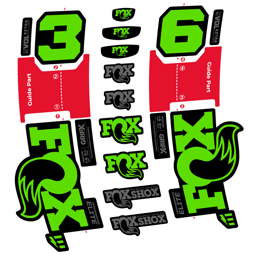 Adesivi Forcella FOX 36 Performance Elite E-Optimized in vinile