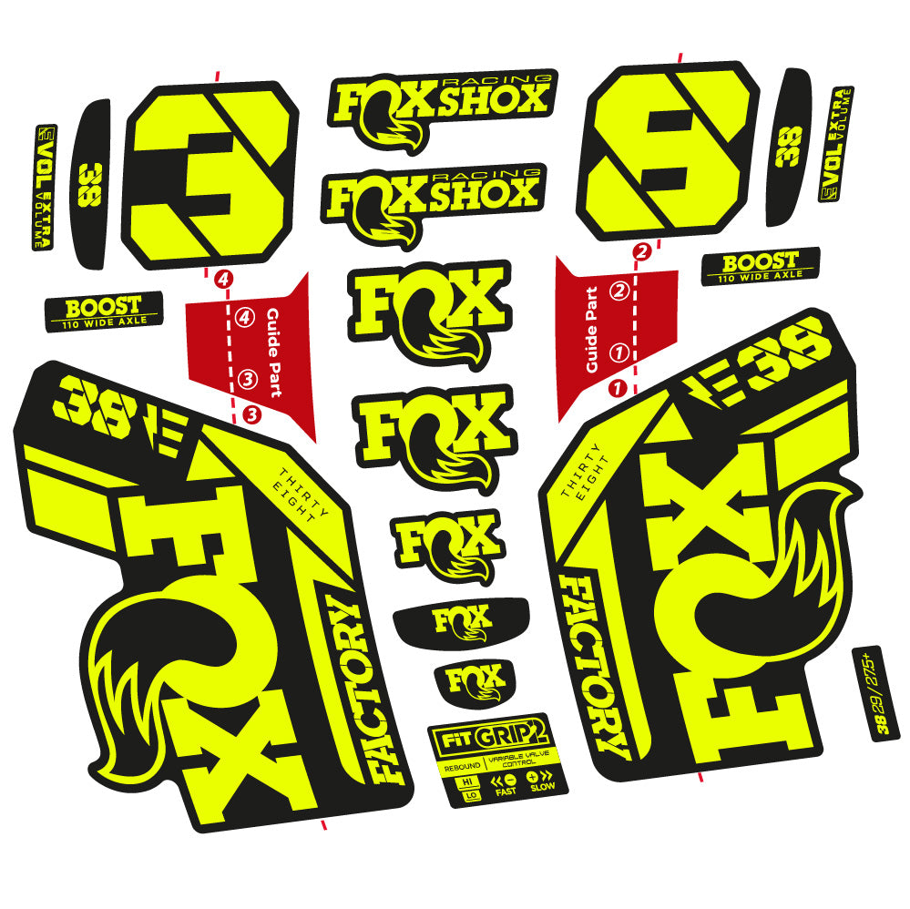 Adesivi Forcella Fox 38 E- 2021 in vinile