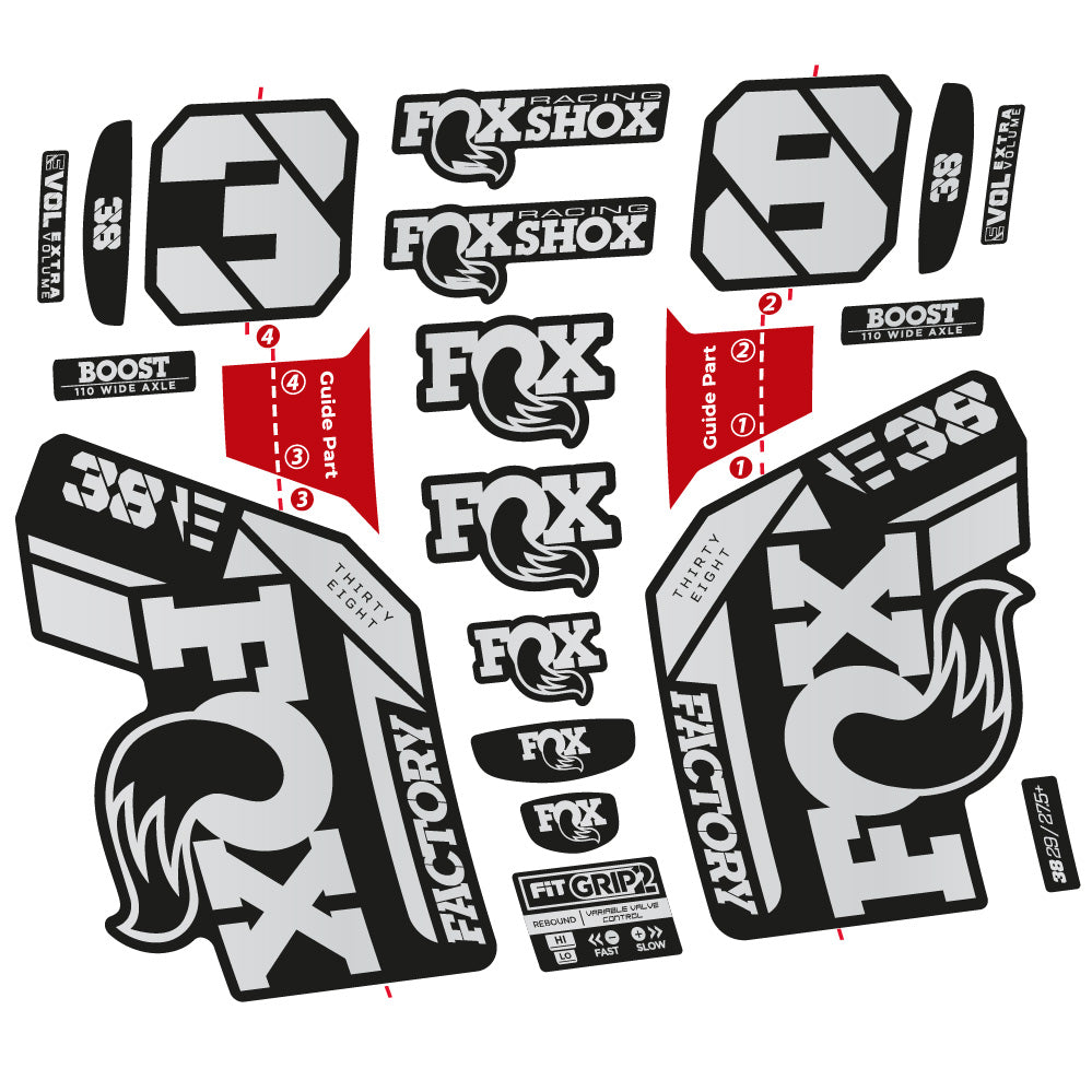 Adesivi Forcella Fox 38 E- 2021 in vinile