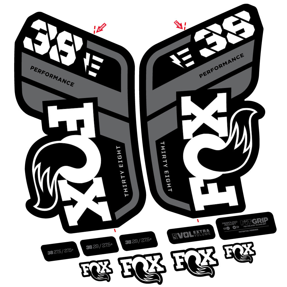Adesivi Forcella Fox 38 Performance E in vinile