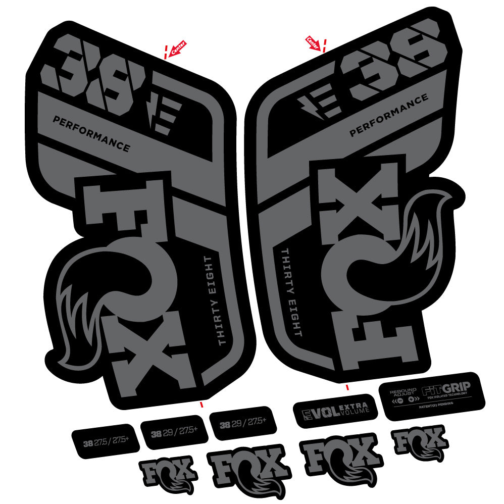 Adesivi Forcella Fox 38 Performance E in vinile