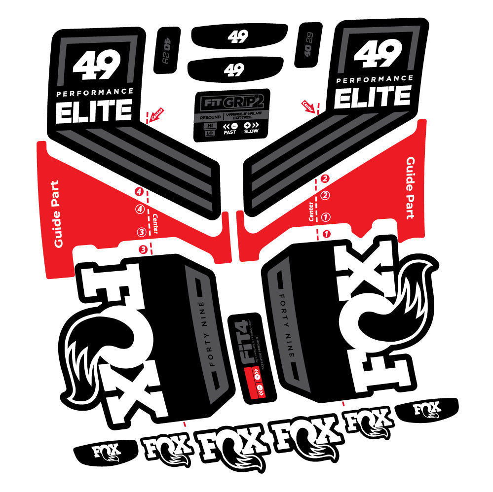 Adesivi Forcella Fox 49 Performance Elite 2019 in vinile