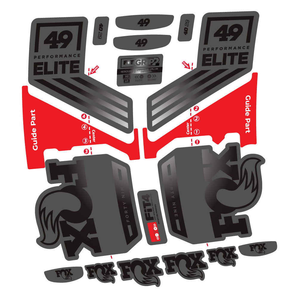 Adesivi Forcella Fox 49 Performance Elite 2019 in vinile