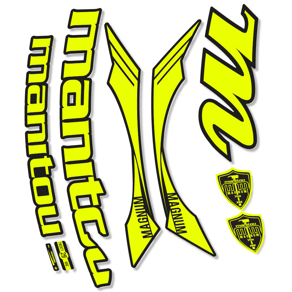 Adesivi Forcella Manitou Magnum 2015 in vinile - Giallo Neon