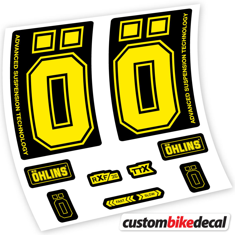 Adesivi Forcella Ohlins RXF36 M2 2019 in vinile - Giallo