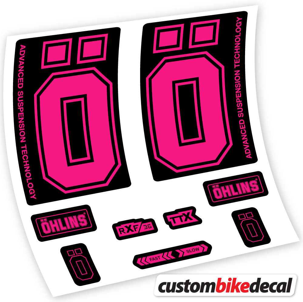 Adesivi Forcella Ohlins RXF36 M2 2019 in vinile - Fucsia