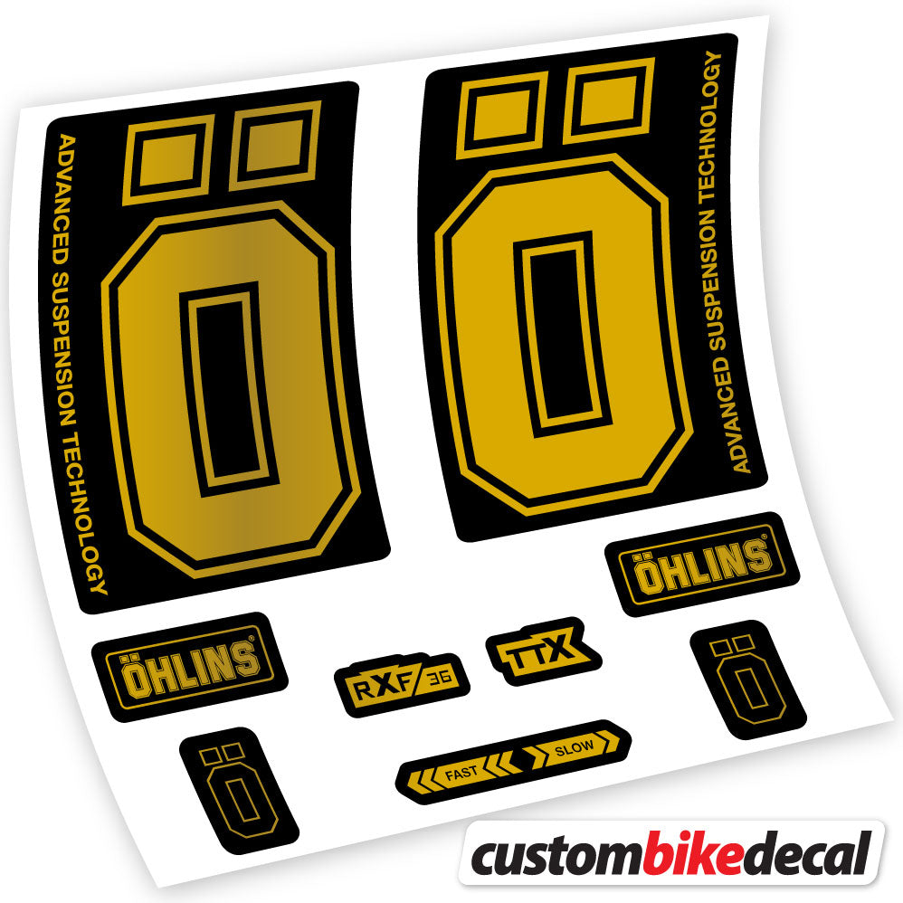 Adesivi Forcella Ohlins RXF36 M2 2019 in vinile - Oro