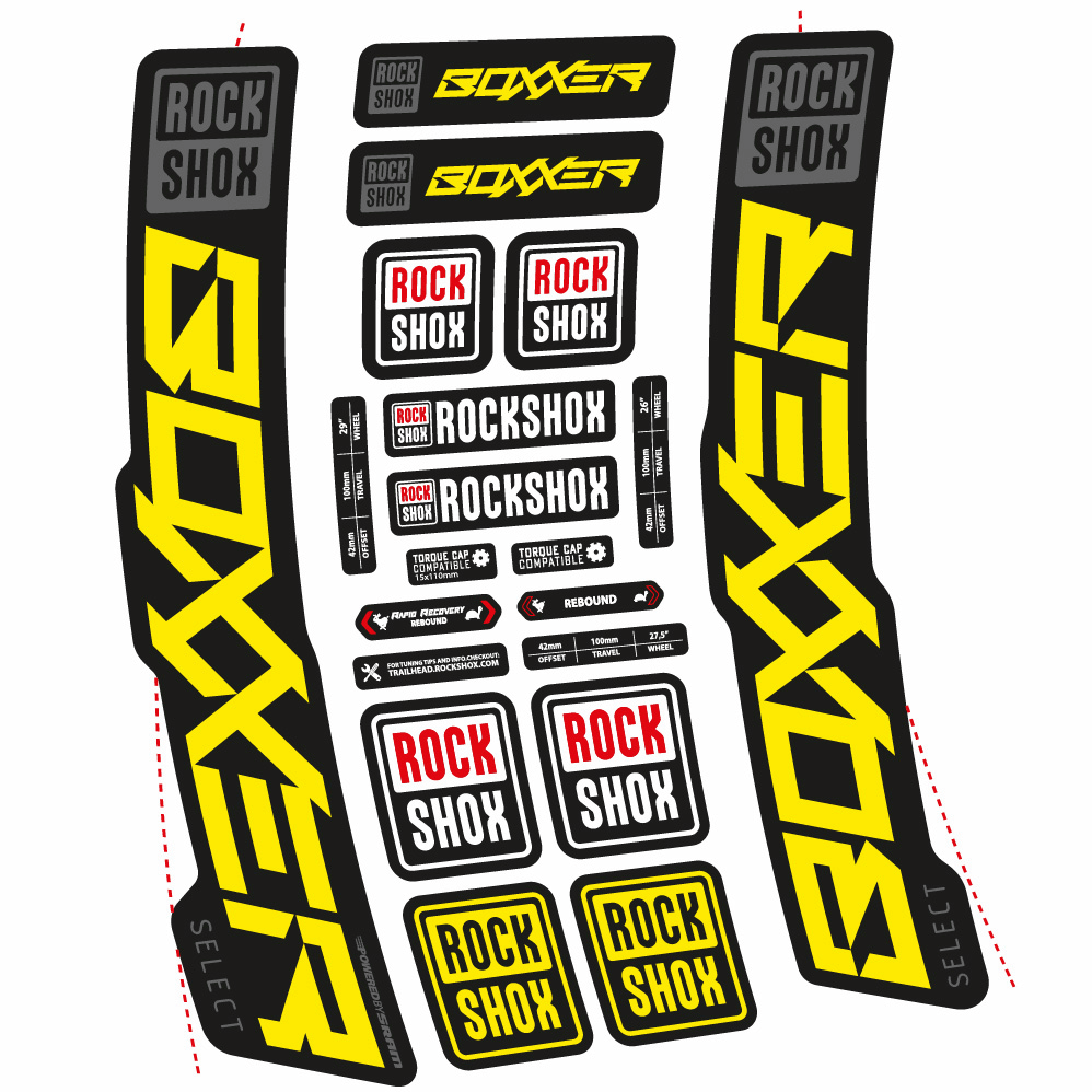 Adesivi Forcella Rock Shox Boxxer Select 2021 in vinile