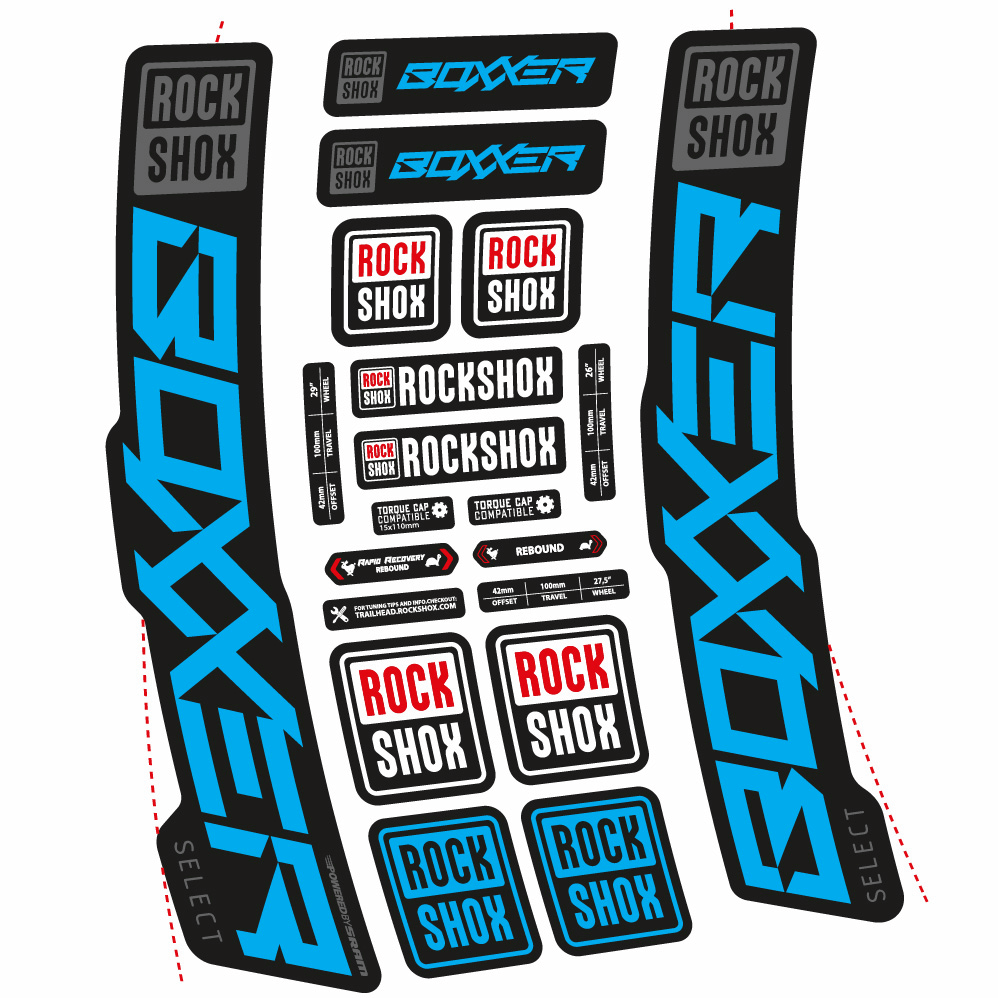 Adesivi Forcella Rock Shox Boxxer Select 2021 in vinile