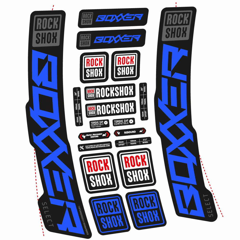 Adesivi Forcella Rock Shox Boxxer Select 2021 in vinile