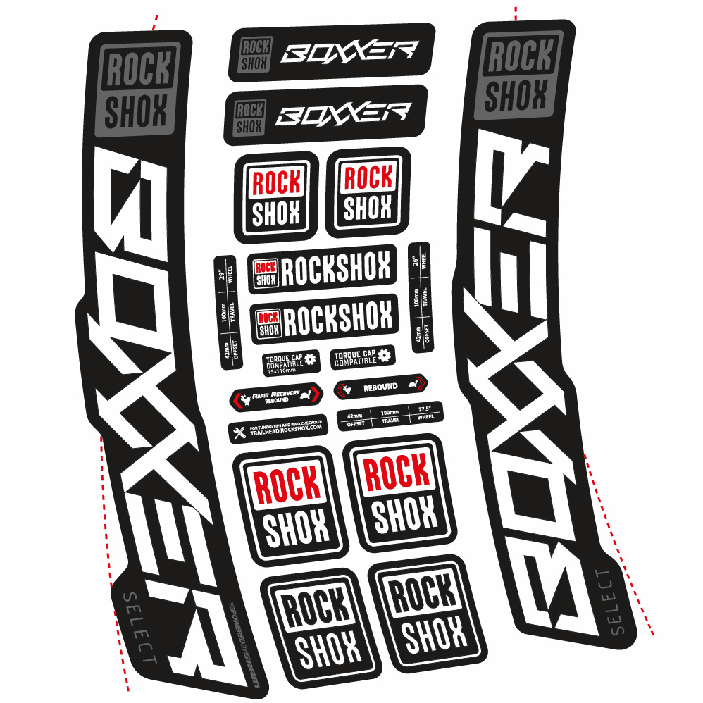 Adesivi Forcella Rock Shox Boxxer Select 2021 in vinile