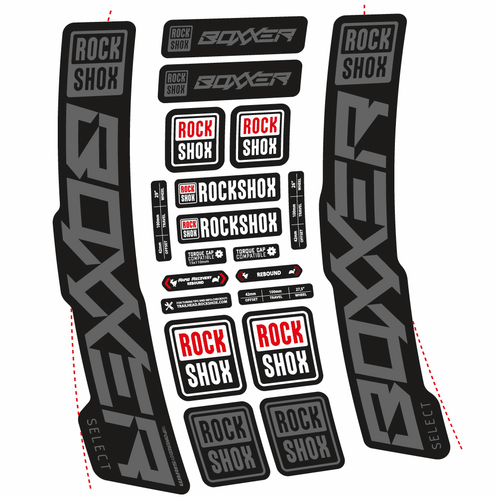 Adesivi Forcella Rock Shox Boxxer Select 2021 in vinile