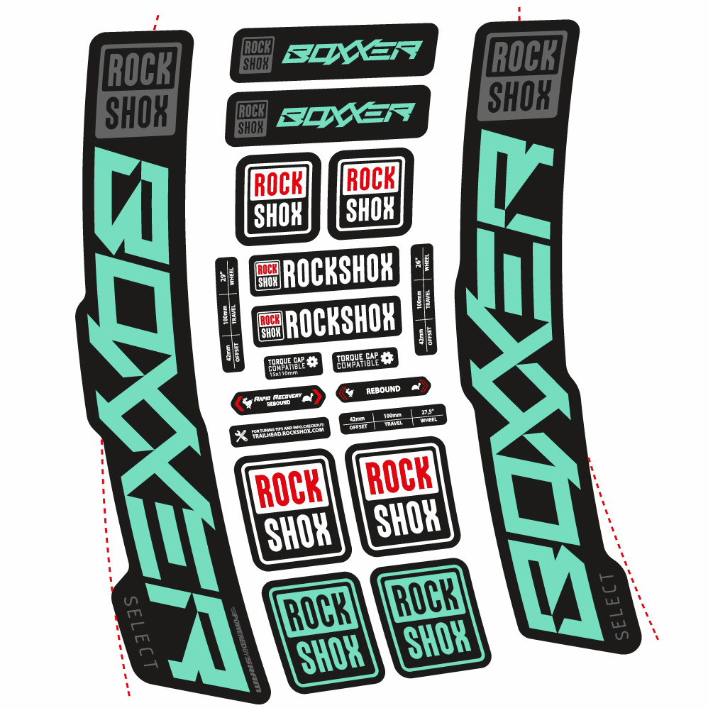 Adesivi Forcella Rock Shox Boxxer Select 2021 in vinile