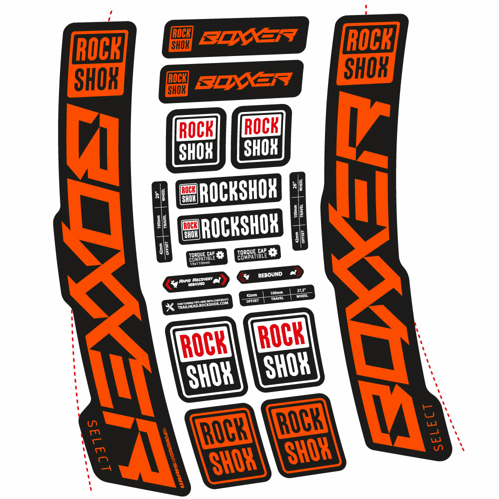 Adesivi Forcella Rock Shox Boxxer Select 2021 in vinile