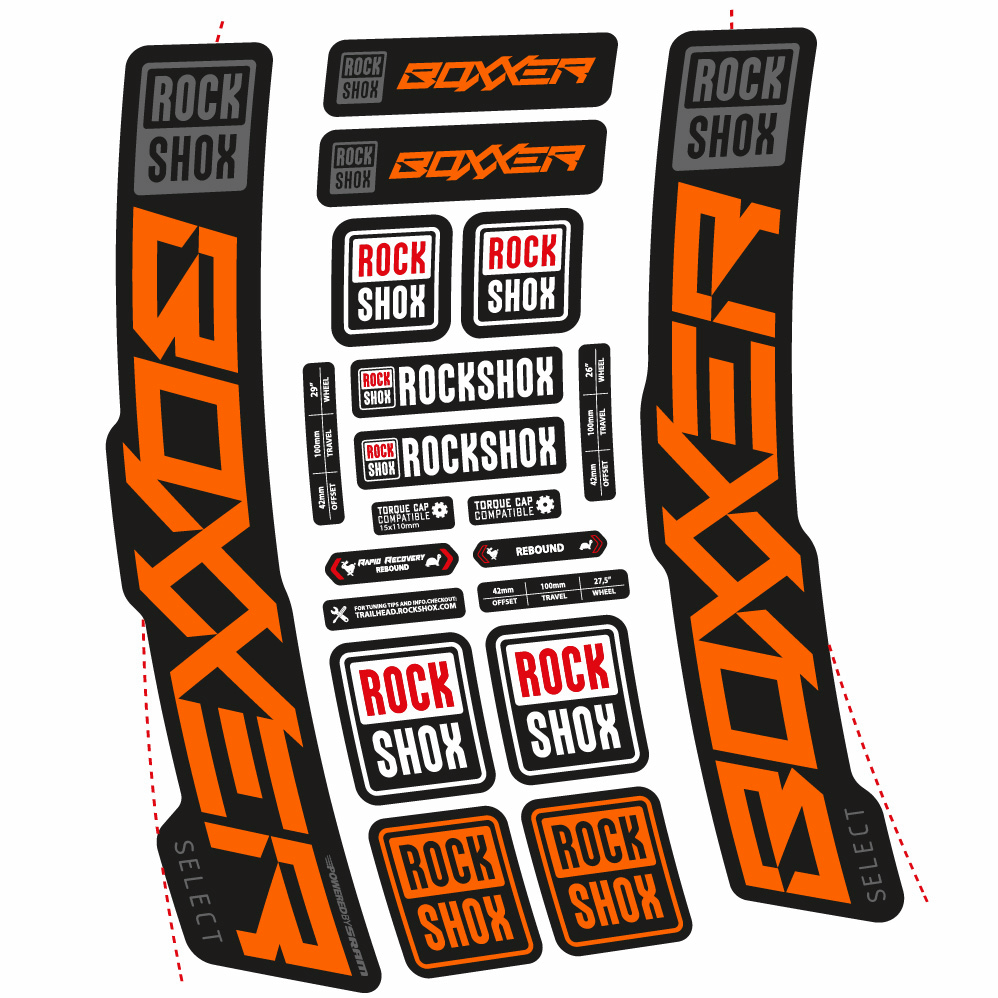 Adesivi Forcella Rock Shox Boxxer Select 2021 in vinile