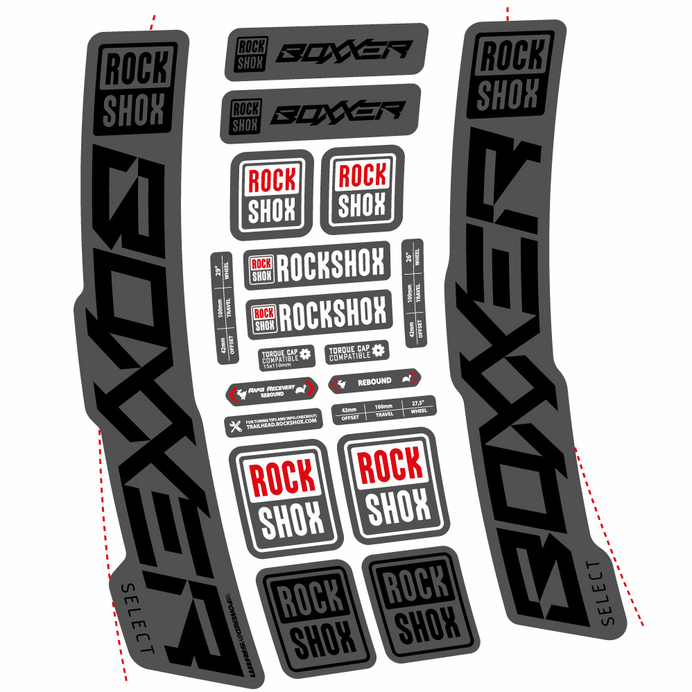 Adesivi Forcella Rock Shox Boxxer Select 2021 in vinile