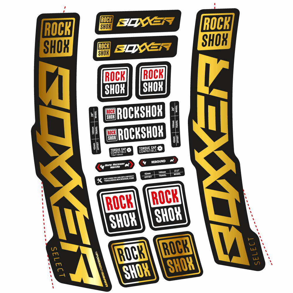 Adesivi Forcella Rock Shox Boxxer Select 2021 in vinile