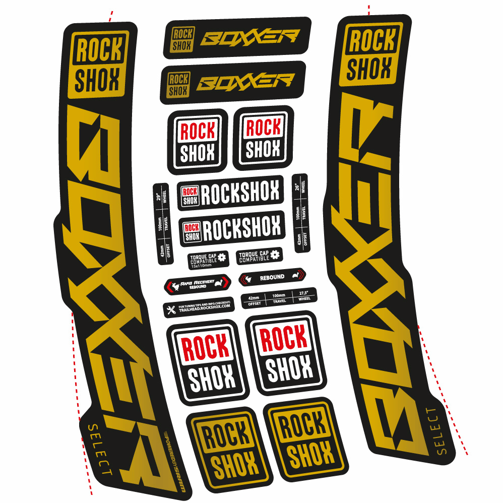 Adesivi Forcella Rock Shox Boxxer Select 2021 in vinile