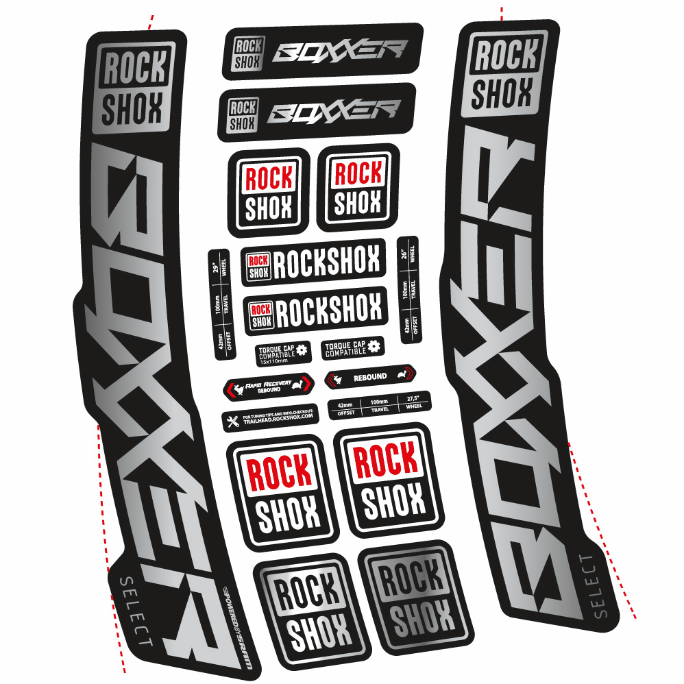 Adesivi Forcella Rock Shox Boxxer Select 2021 in vinile