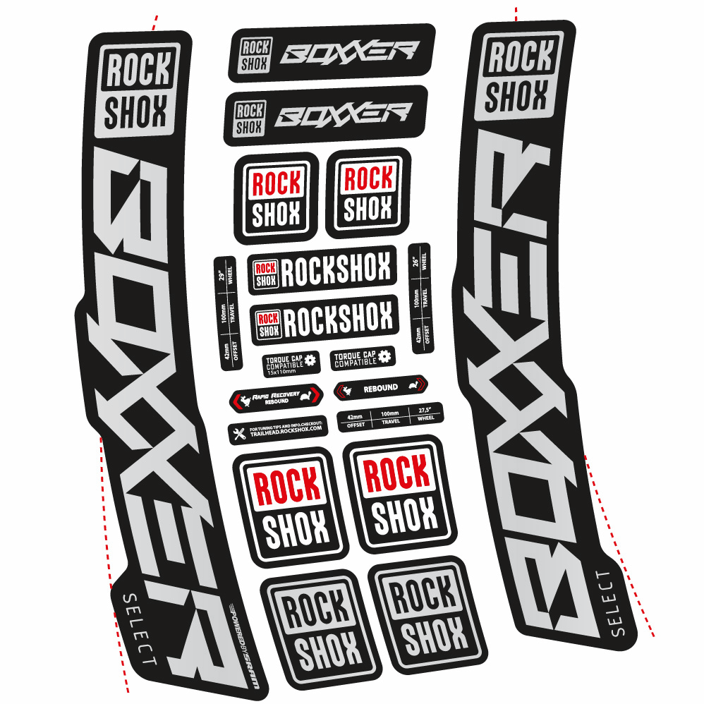 Adesivi Forcella Rock Shox Boxxer Select 2021 in vinile