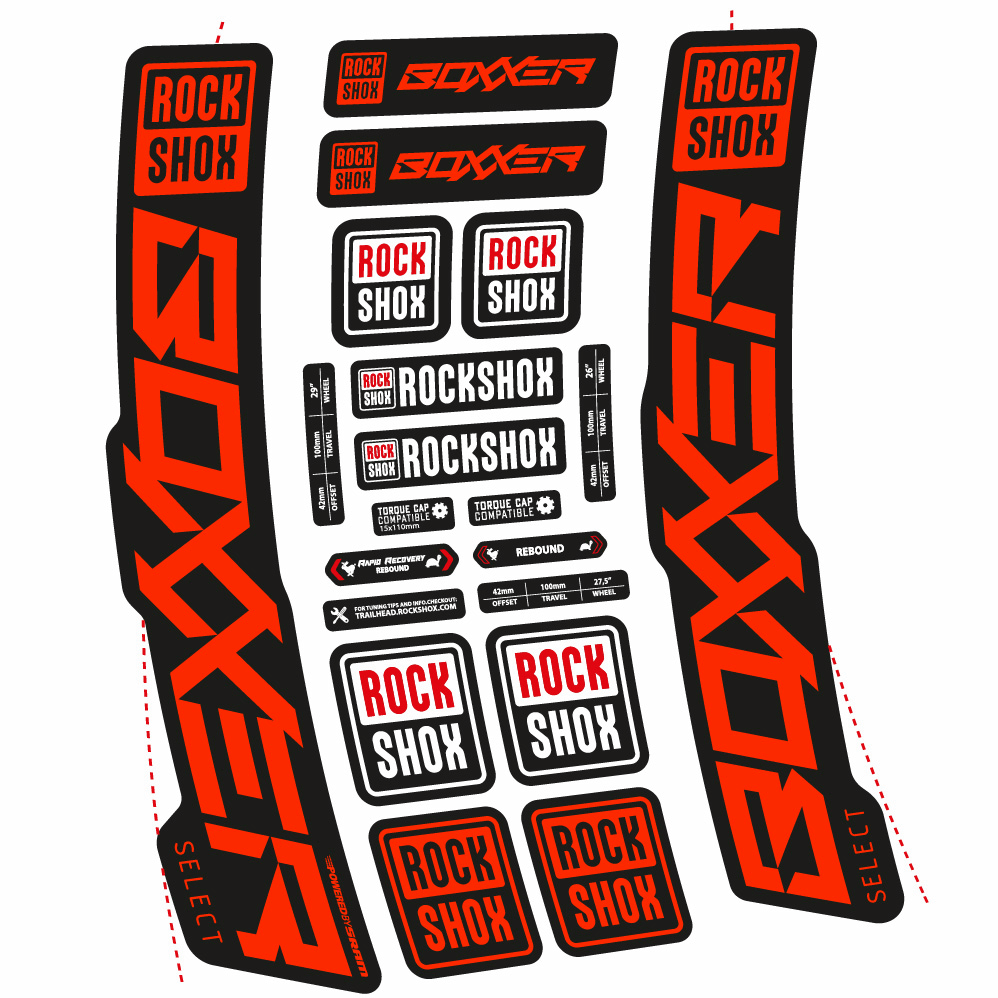 Adesivi Forcella Rock Shox Boxxer Select 2021 in vinile