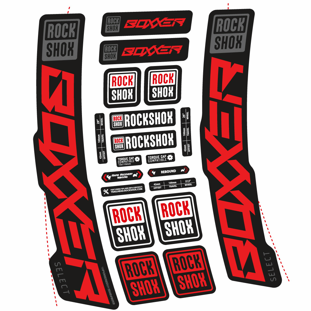 Adesivi Forcella Rock Shox Boxxer Select 2021 in vinile