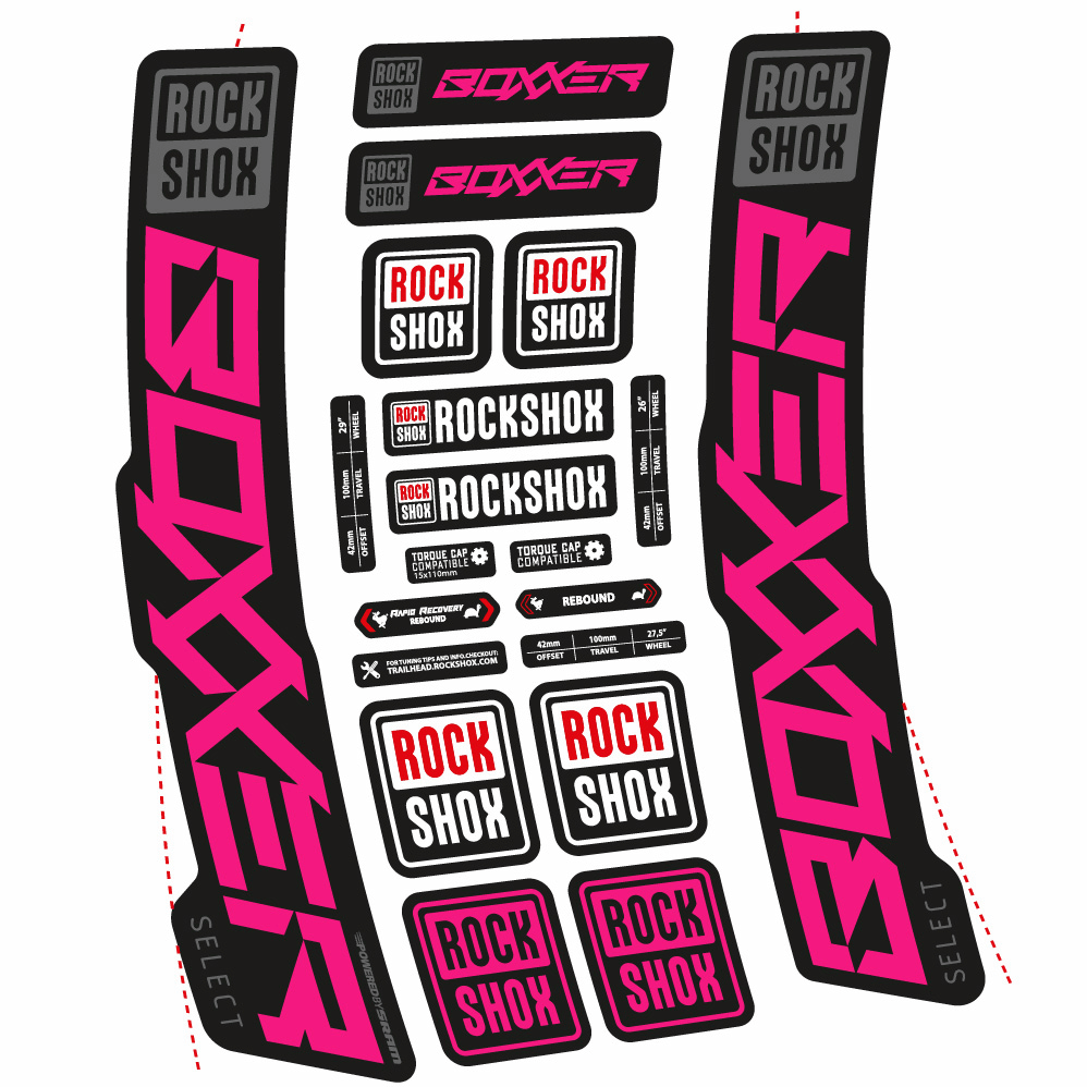 Adesivi Forcella Rock Shox Boxxer Select 2021 in vinile