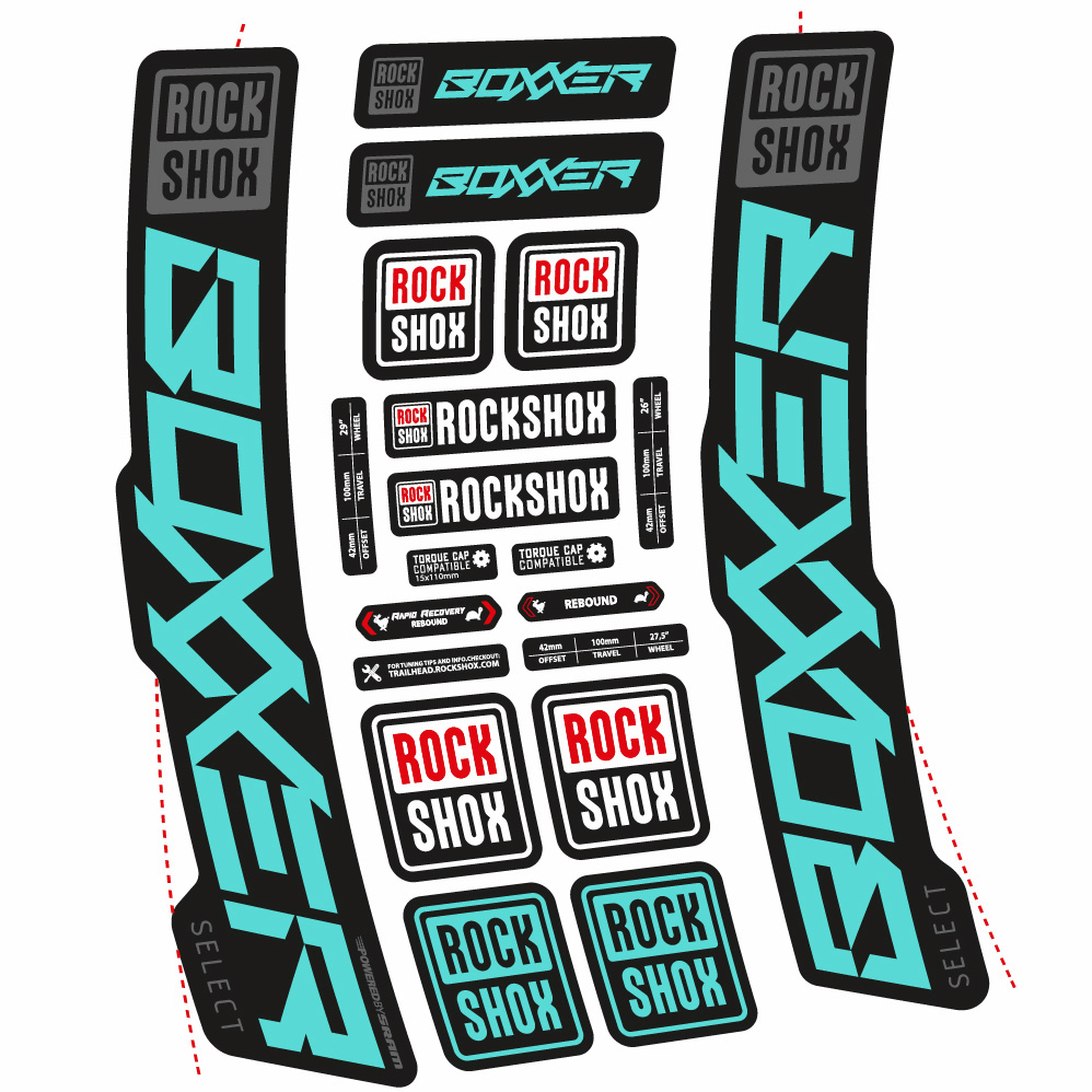 Adesivi Forcella Rock Shox Boxxer Select 2021 in vinile