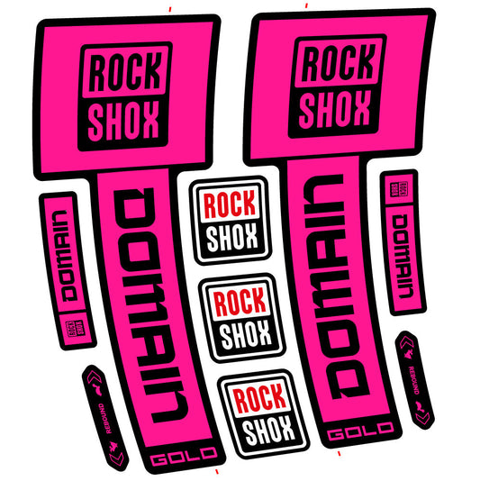 Adesivi Forcella Rock Shox Domain Gold 2025 Ver. 2 in vinile - Oro
