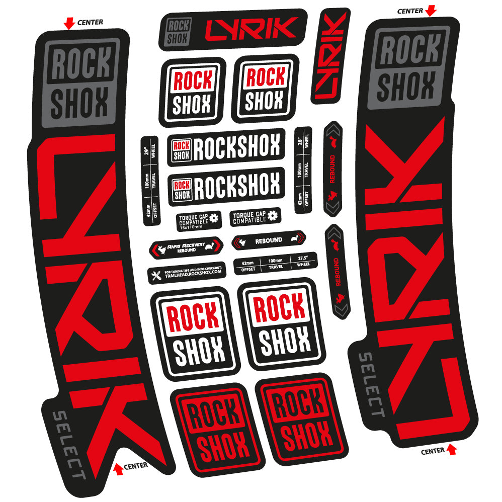 Adesivi Forcella Rock Shox Lyrik Select 2023 in vinile