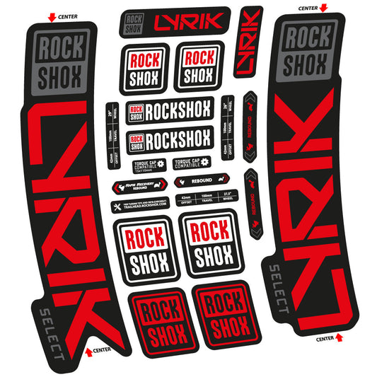 Adesivi Forcella Rock Shox Lyrik Select 2023 in vinile