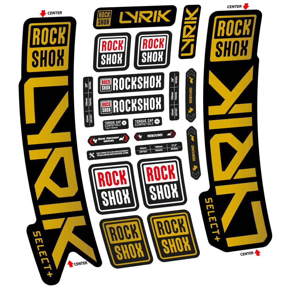 Adesivi Forcella Rock Shox Lyrik Select Plus 2023 in vinile