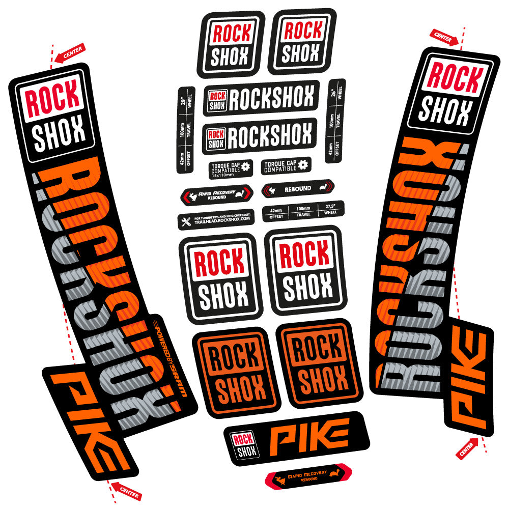 Adesivi Forcella Rock Shox Pike 2018 in vinile