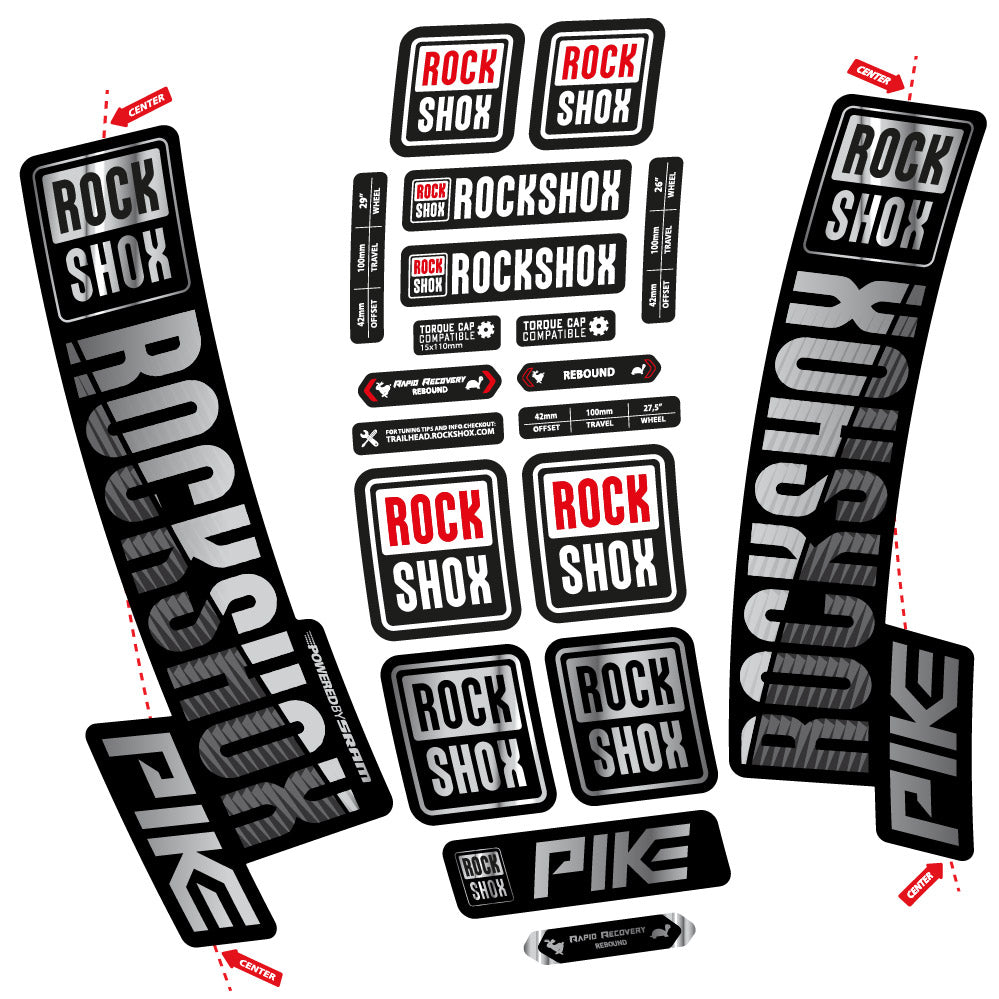 Adesivi Forcella Rock Shox Pike 2018 in vinile
