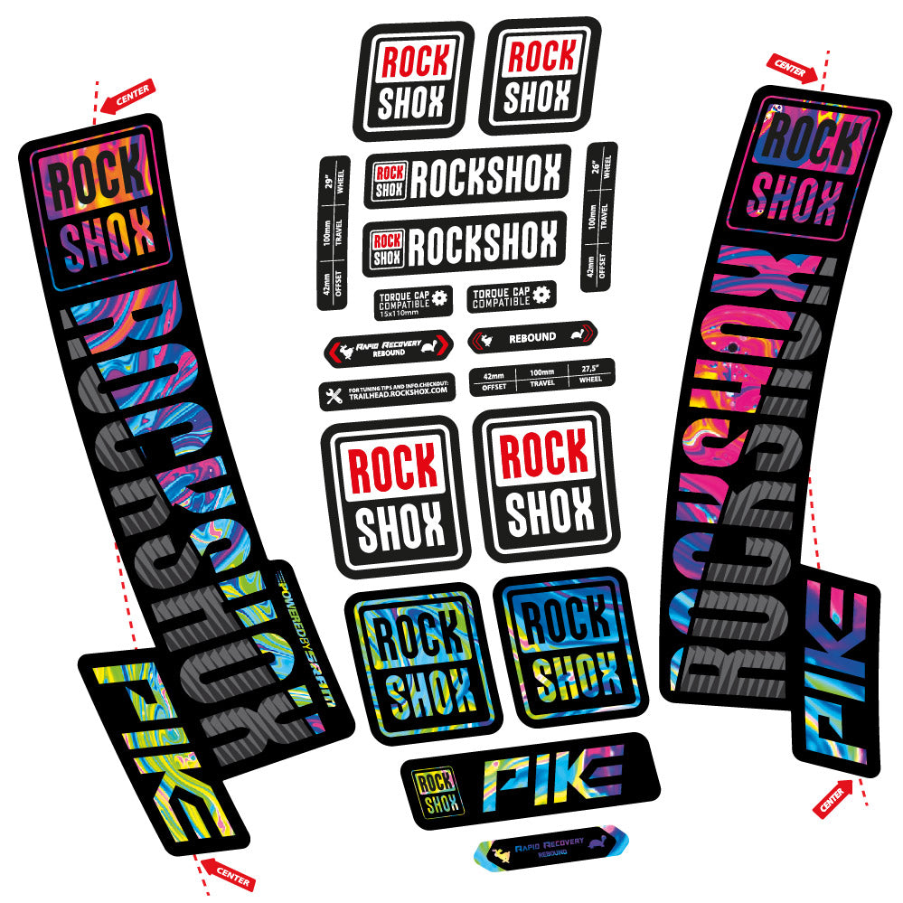 Adesivi Forcella Rock Shox Pike 2018 in vinile