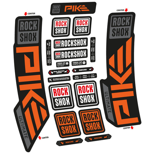 Adesivi Forcella Rock Shox Pike Ultimate 2023 in vinile