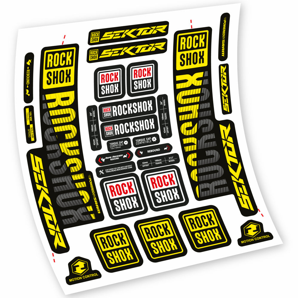 Adesivi Forcella Rock Shox Sektor in vinile