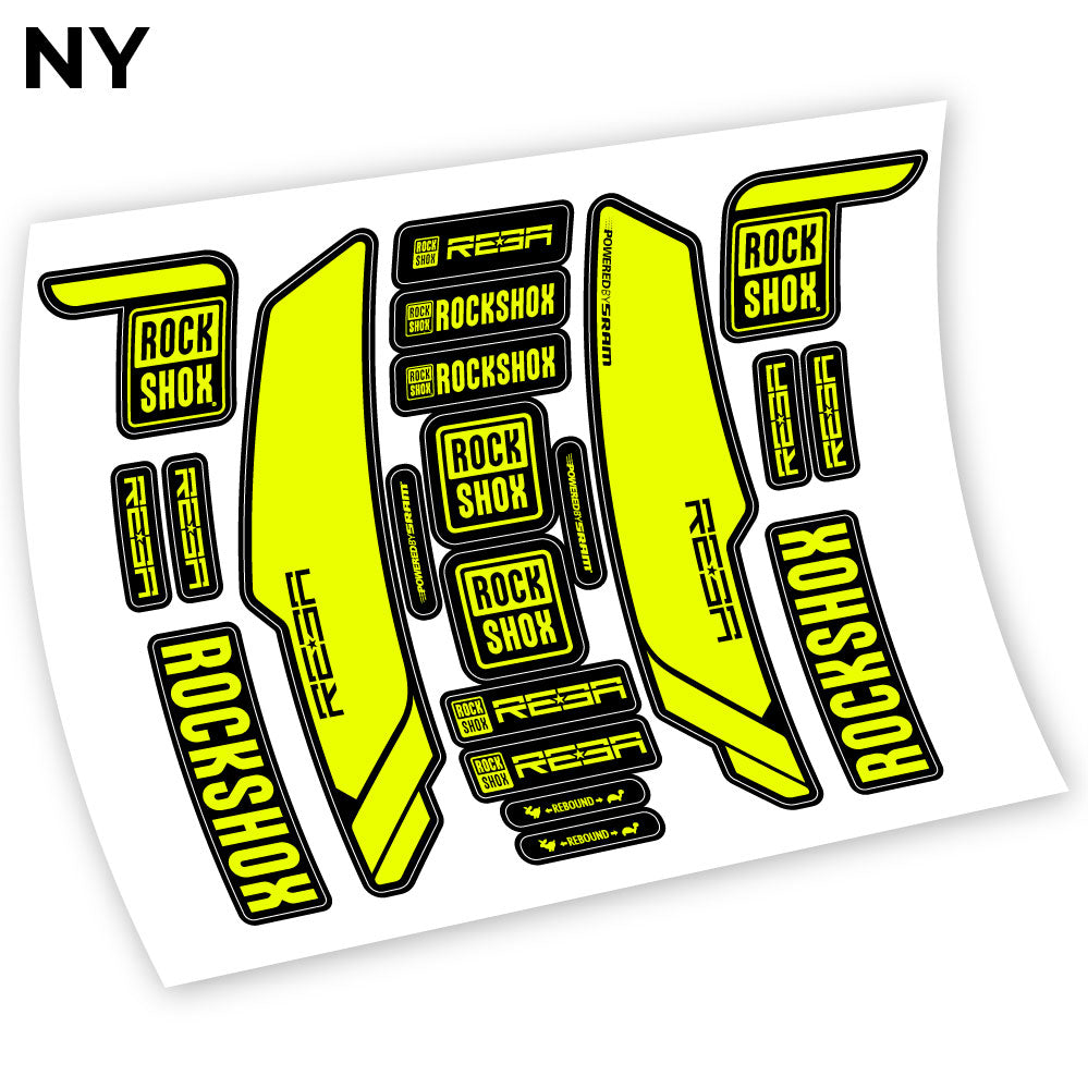 Adesivi Forcella Rock Shox Reba 2013 in vinile - Giallo Neon