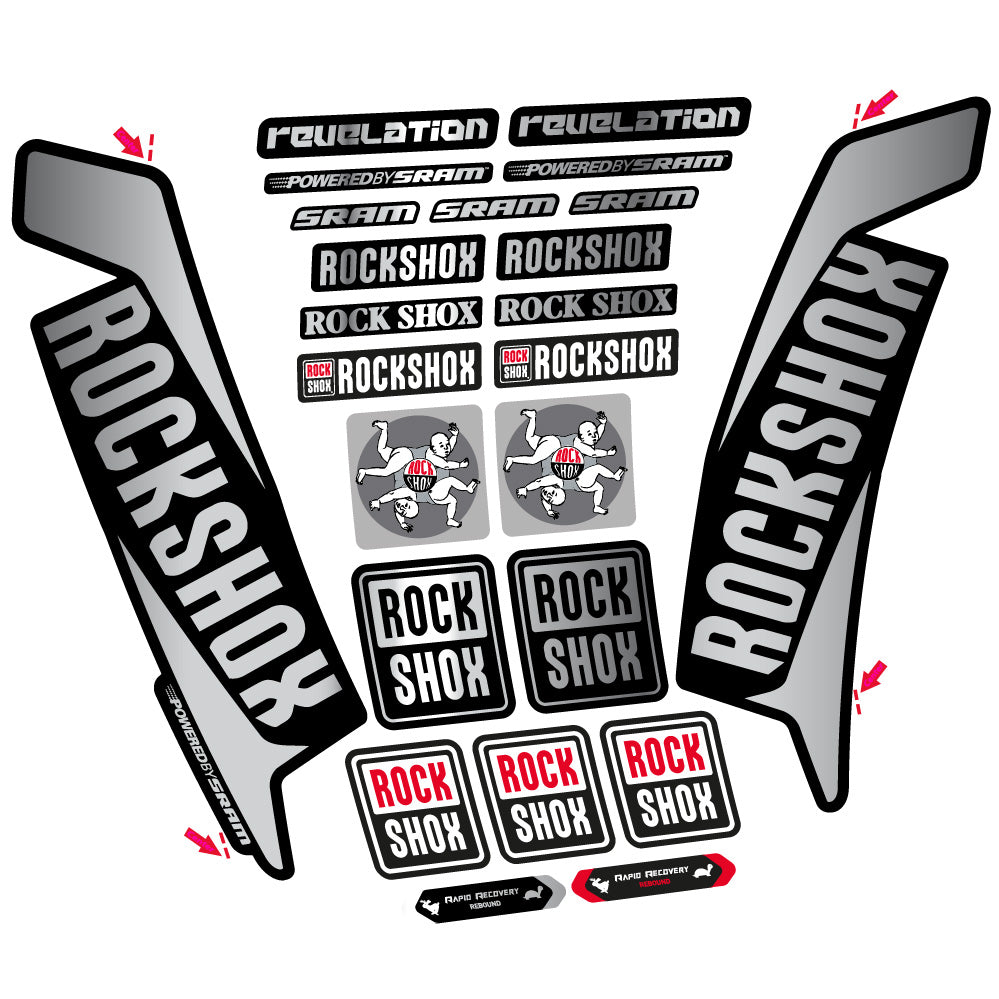 Adesivi Forcella Rock Shox Revelation 2016 29" in vinile