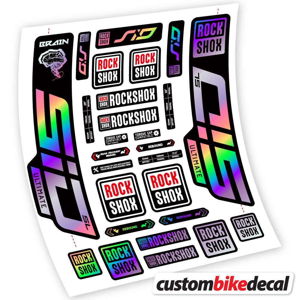 Adesivi Forcella RockShox SID Ultimate in vinile - Olografico