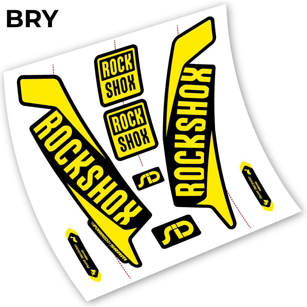 Adesivi Forcella Rock Shox Sid 2016 in vinile - Giallo