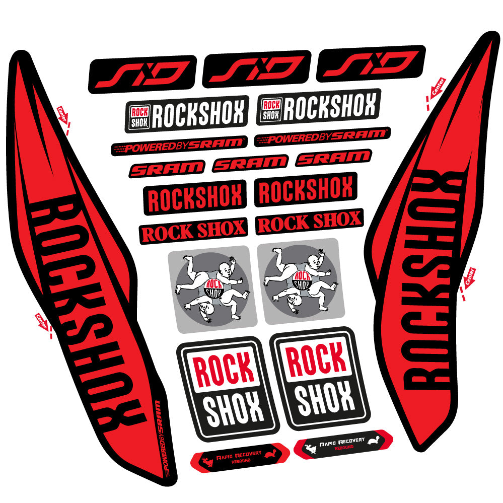 Adesivi Forcella Rock Shox Sid 2017 29" in vinile