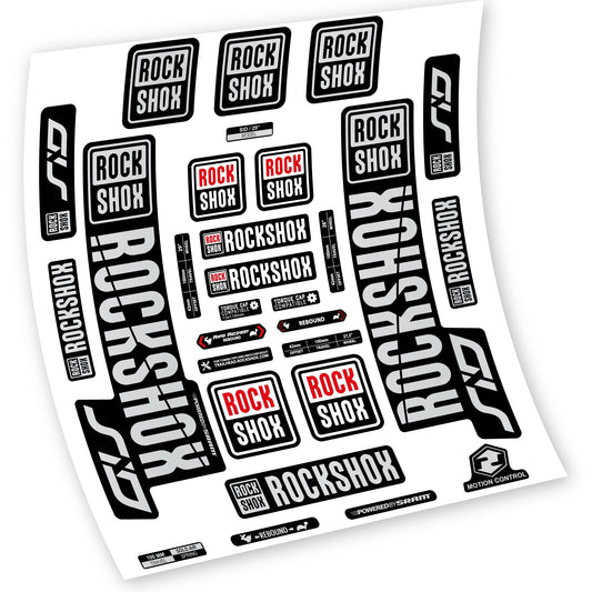 Adesivi Forcella Rock Shox Sid 2018-2019 in vinile - Argento Chiaro